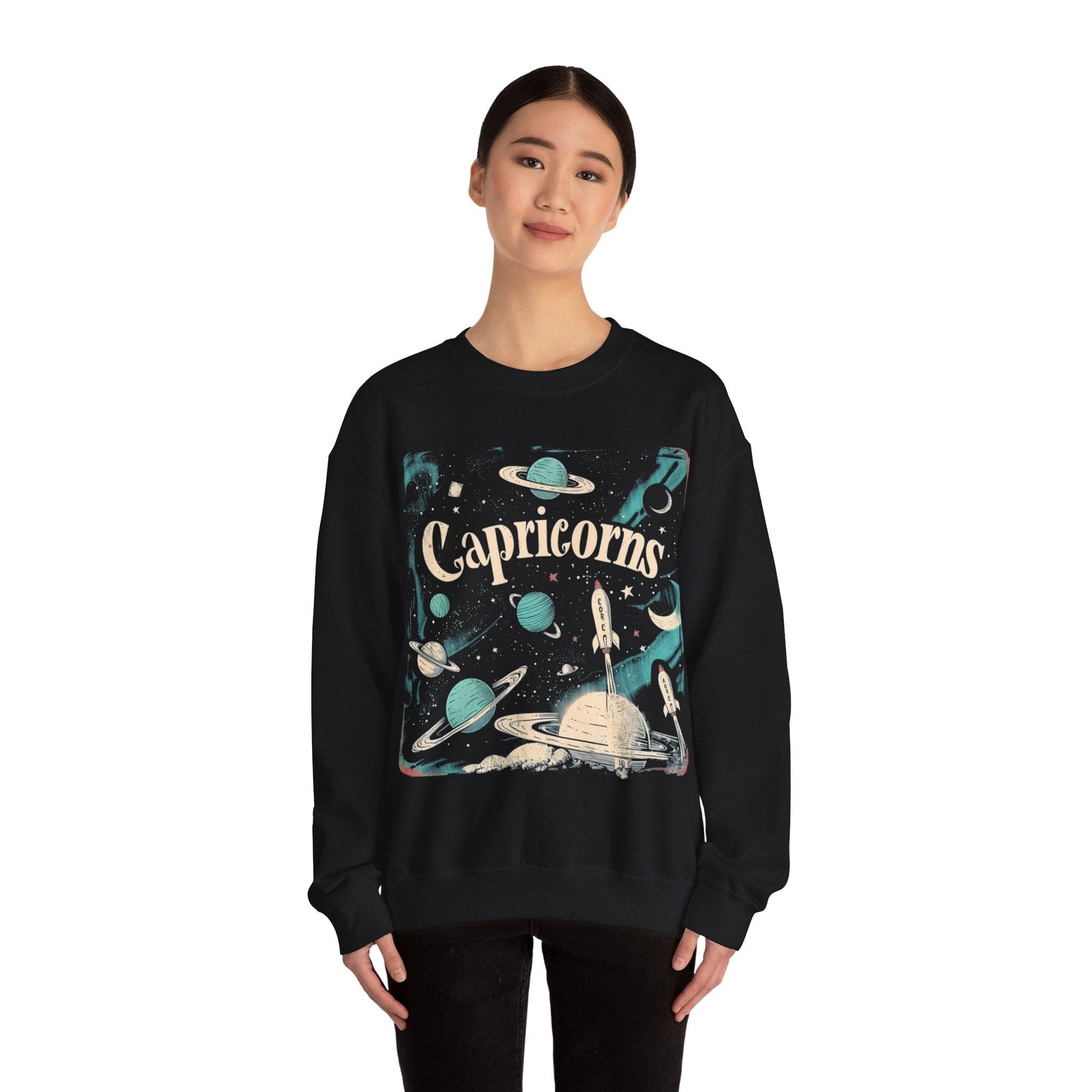 Sweatshirt Capricorn Cosmic Explorer Sweater: Navigate the Stars