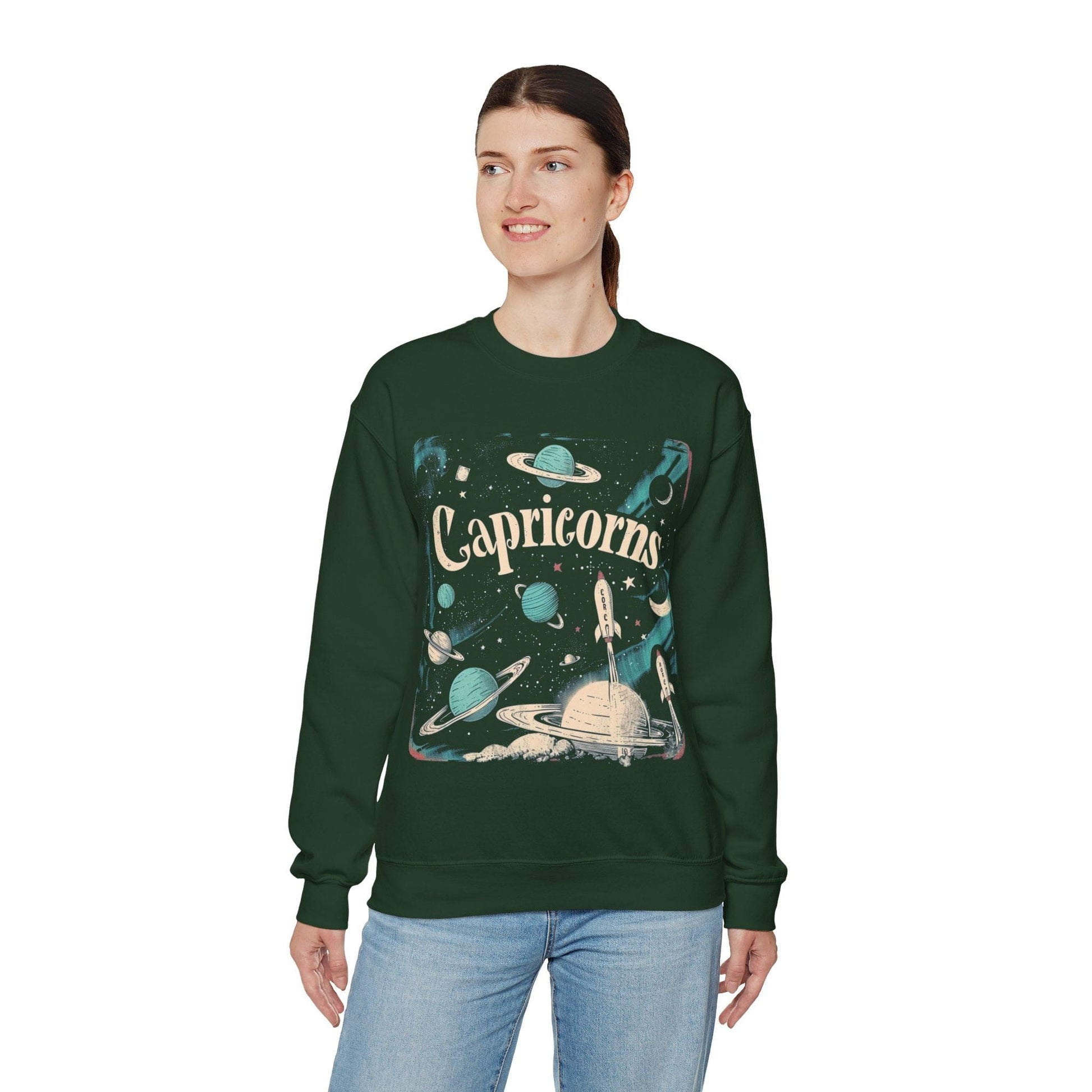 Sweatshirt Capricorn Cosmic Explorer Sweater: Navigate the Stars
