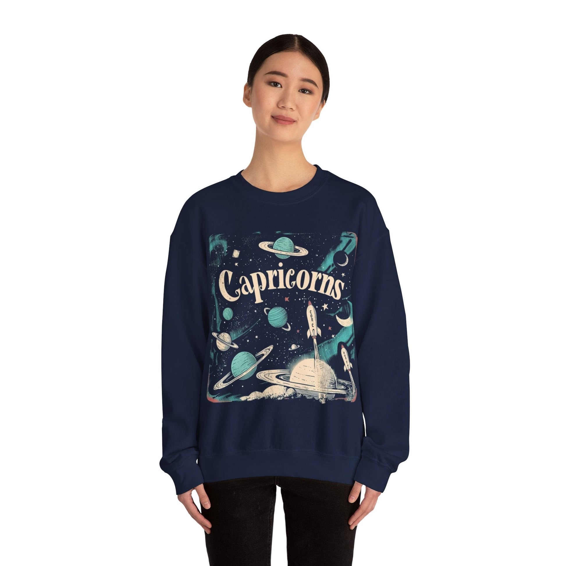 Sweatshirt Capricorn Cosmic Explorer Sweater: Navigate the Stars