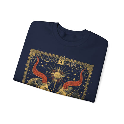 Sweatshirt Celestial Duet Gemini Sweater: Harmonized Contrasts