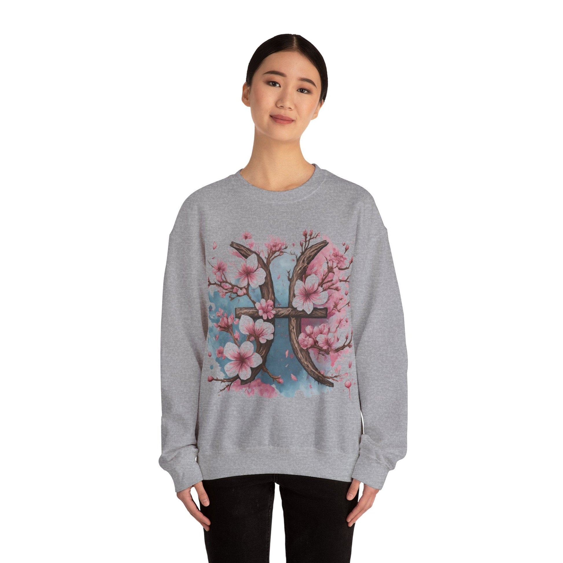 Sweatshirt Cherry Blossom Pisces Soft Sweater