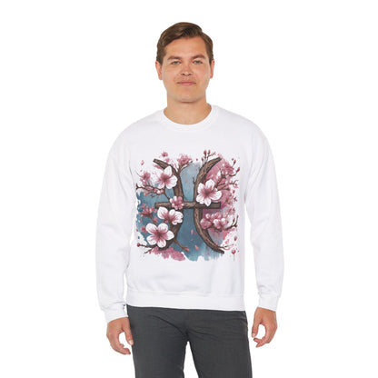 Sweatshirt Cherry Blossom Pisces Soft Sweater