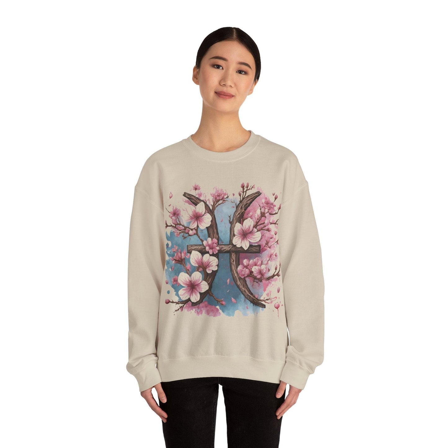 Sweatshirt Cherry Blossom Pisces Soft Sweater