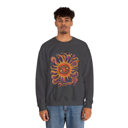 Sweatshirt Cosmic Cancer Sweater: Groovy 60s Vibes