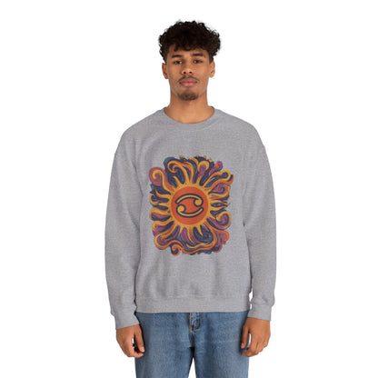 Sweatshirt Cosmic Cancer Sweater: Groovy 60s Vibes