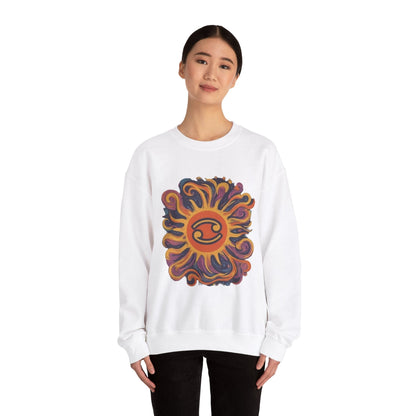 Sweatshirt Cosmic Cancer Sweater: Groovy 60s Vibes