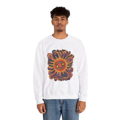 Sweatshirt Cosmic Cancer Sweater: Groovy 60s Vibes