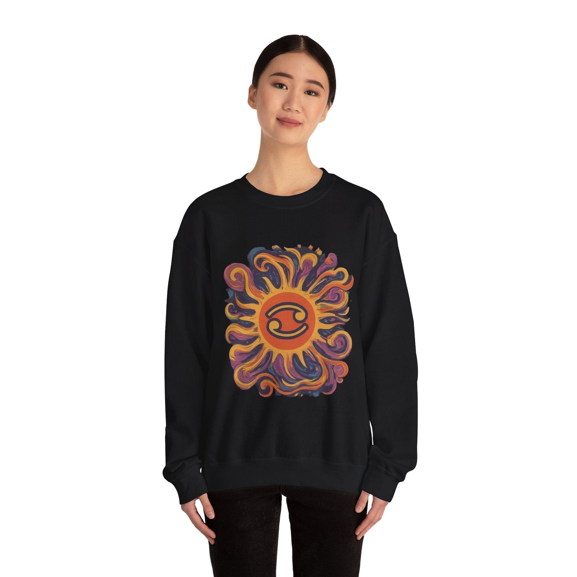 Sweatshirt Cosmic Cancer Sweater: Groovy 60s Vibes