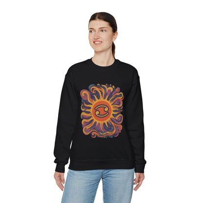 Sweatshirt Cosmic Cancer Sweater: Groovy 60s Vibes