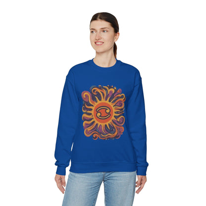 Sweatshirt Cosmic Cancer Sweater: Groovy 60s Vibes