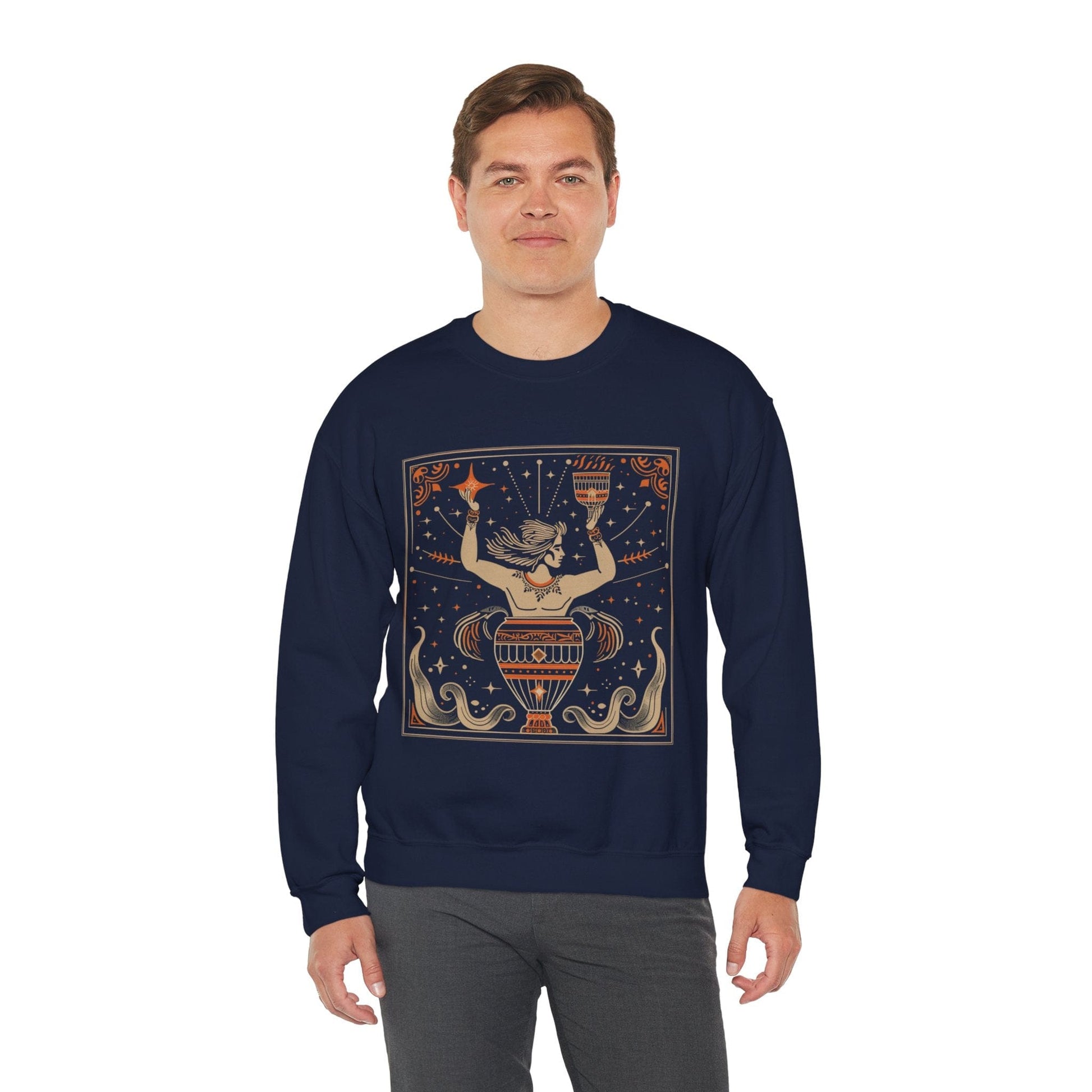 Sweatshirt Cosmic Flow Aquarius Sweater: The Vessel of Creativity