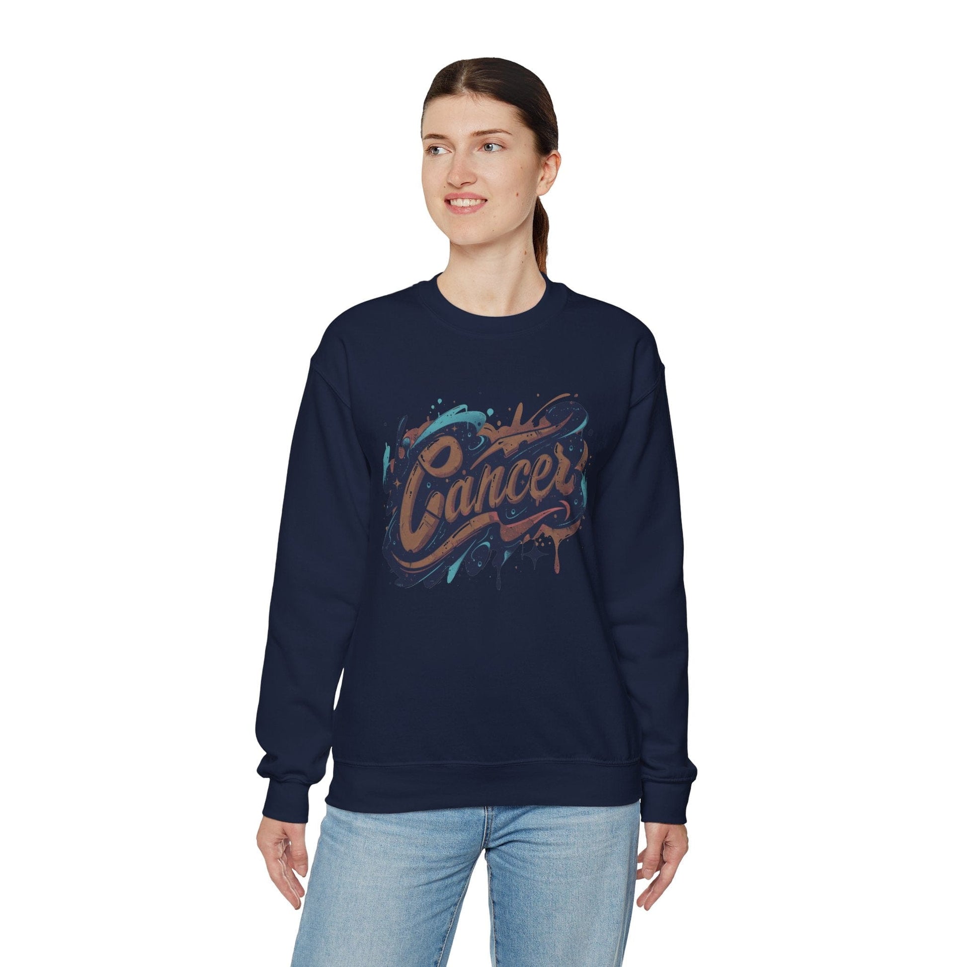 Sweatshirt Cosmic Splash Cancer Sweater: Orbit of Emotion