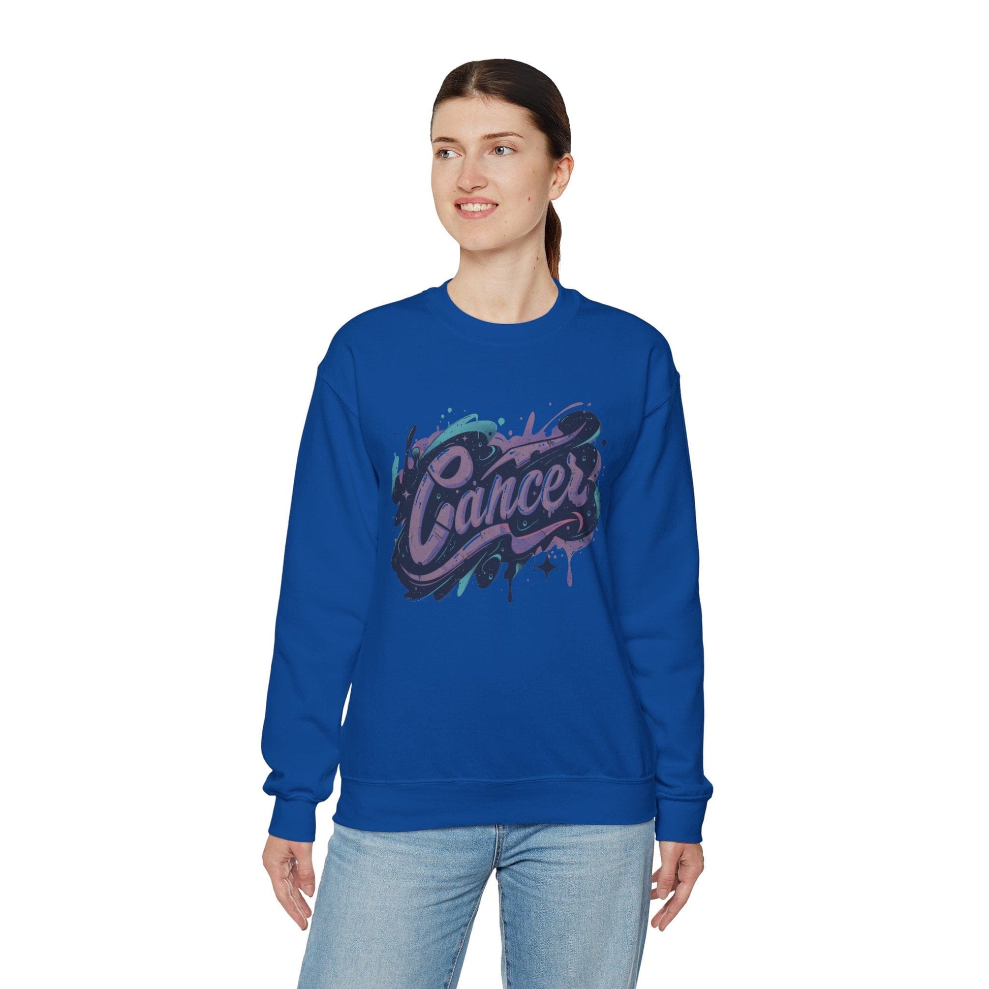 Sweatshirt Cosmic Splash Cancer Sweater: Orbit of Emotion