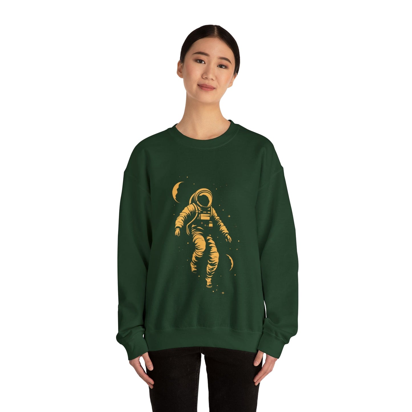 Sweatshirt Cosmic Wanderer: Astronaut in Cosmic Embrace Sweater