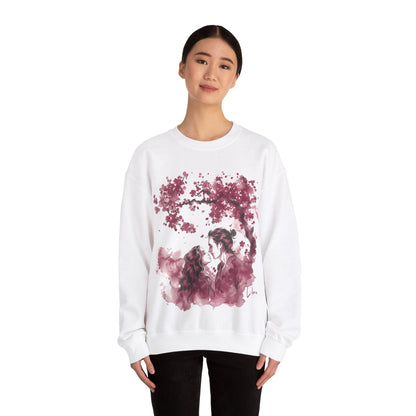 Sweatshirt Eternal Love Libra Sumi-e Sweater: Embrace of Blossoms