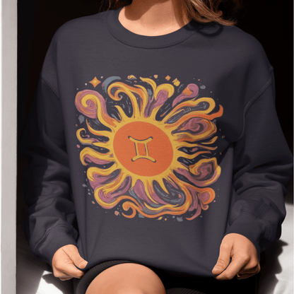 Sweatshirt Gemini Radiant Sun Soft Sweater: Dual Shine for the Twin Sign