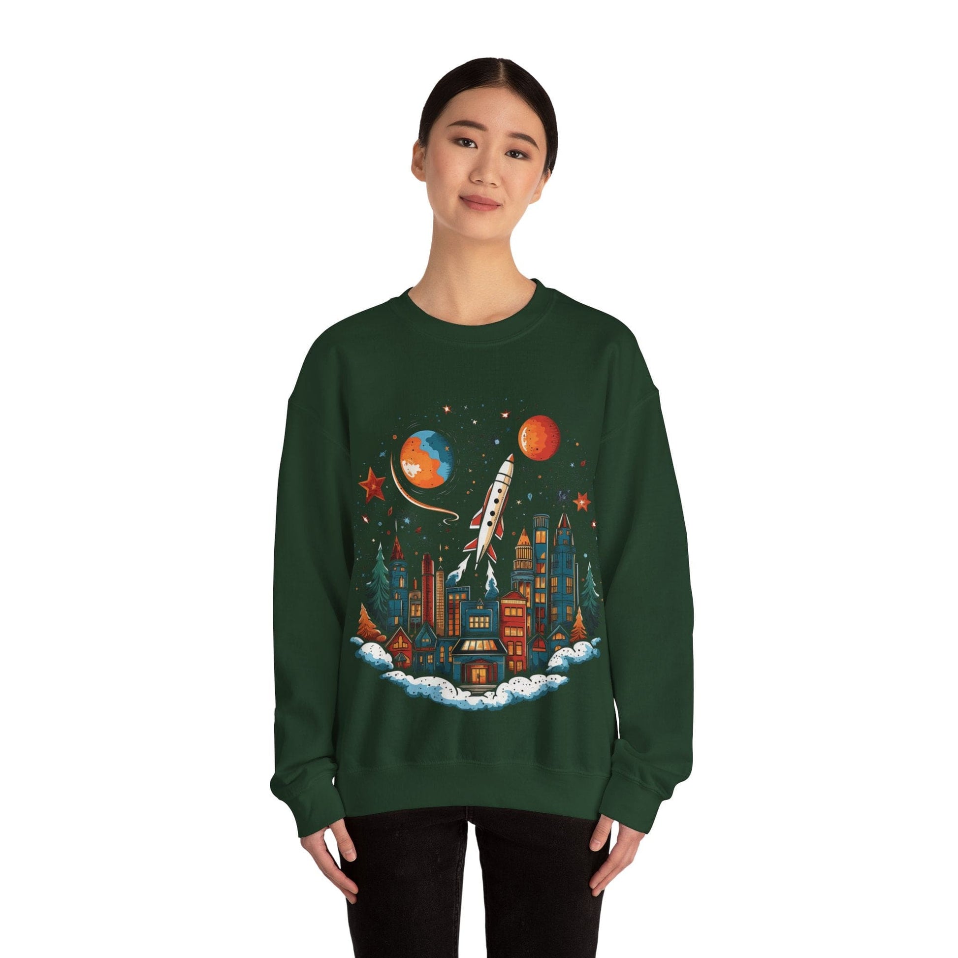 Sweatshirt Holiday Rocket Launch Sweater