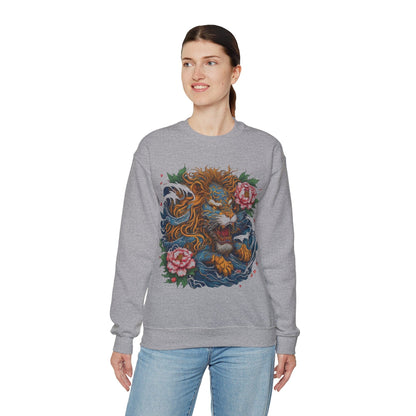 Sweatshirt Japanese Irezumi Leo Soft Crewneck Sweatshirt