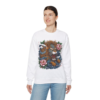 Sweatshirt Japanese Irezumi Leo Soft Crewneck Sweatshirt