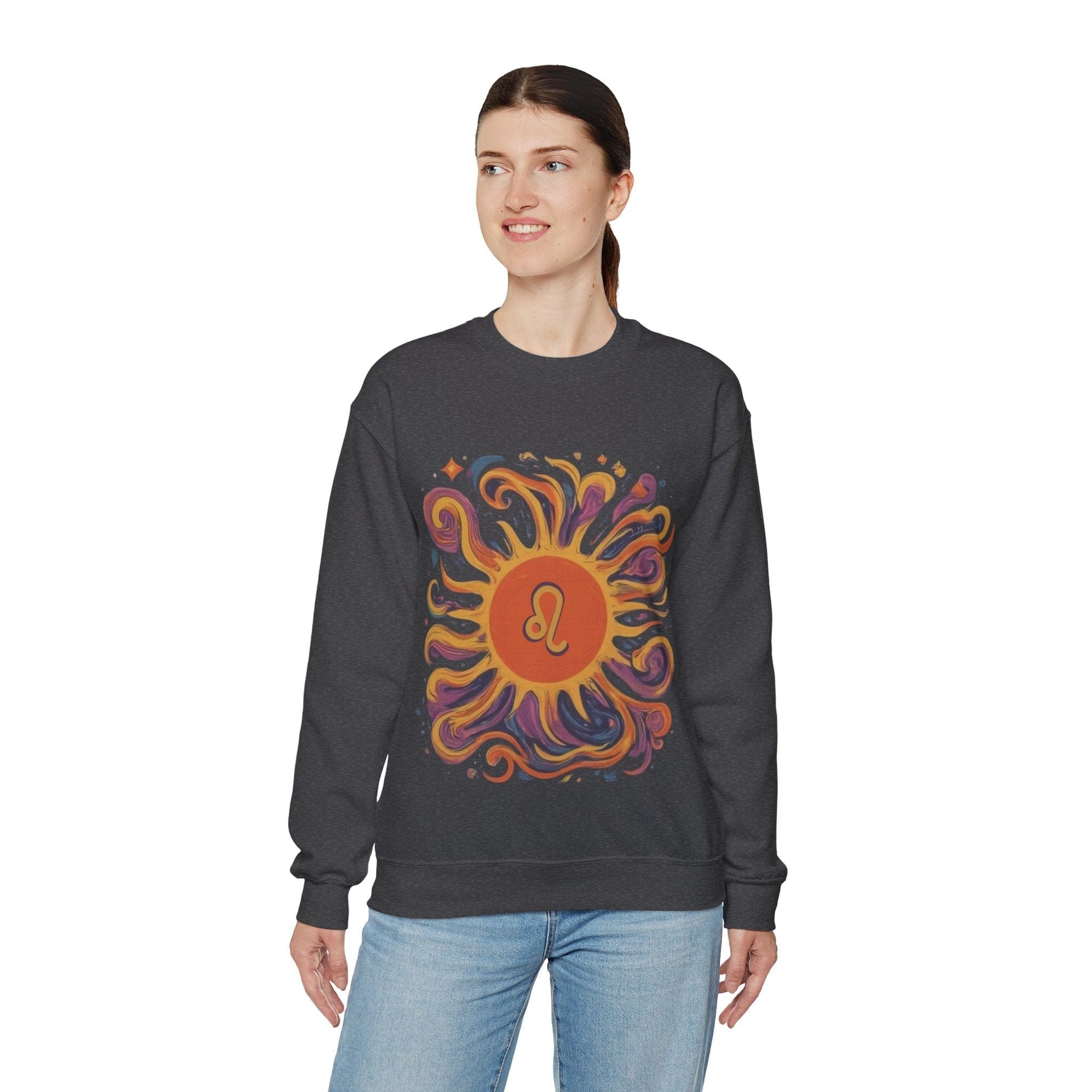 Sweatshirt Leo Majestic Sun Soft Sweater: Royal Warmth for the Lion's Heart