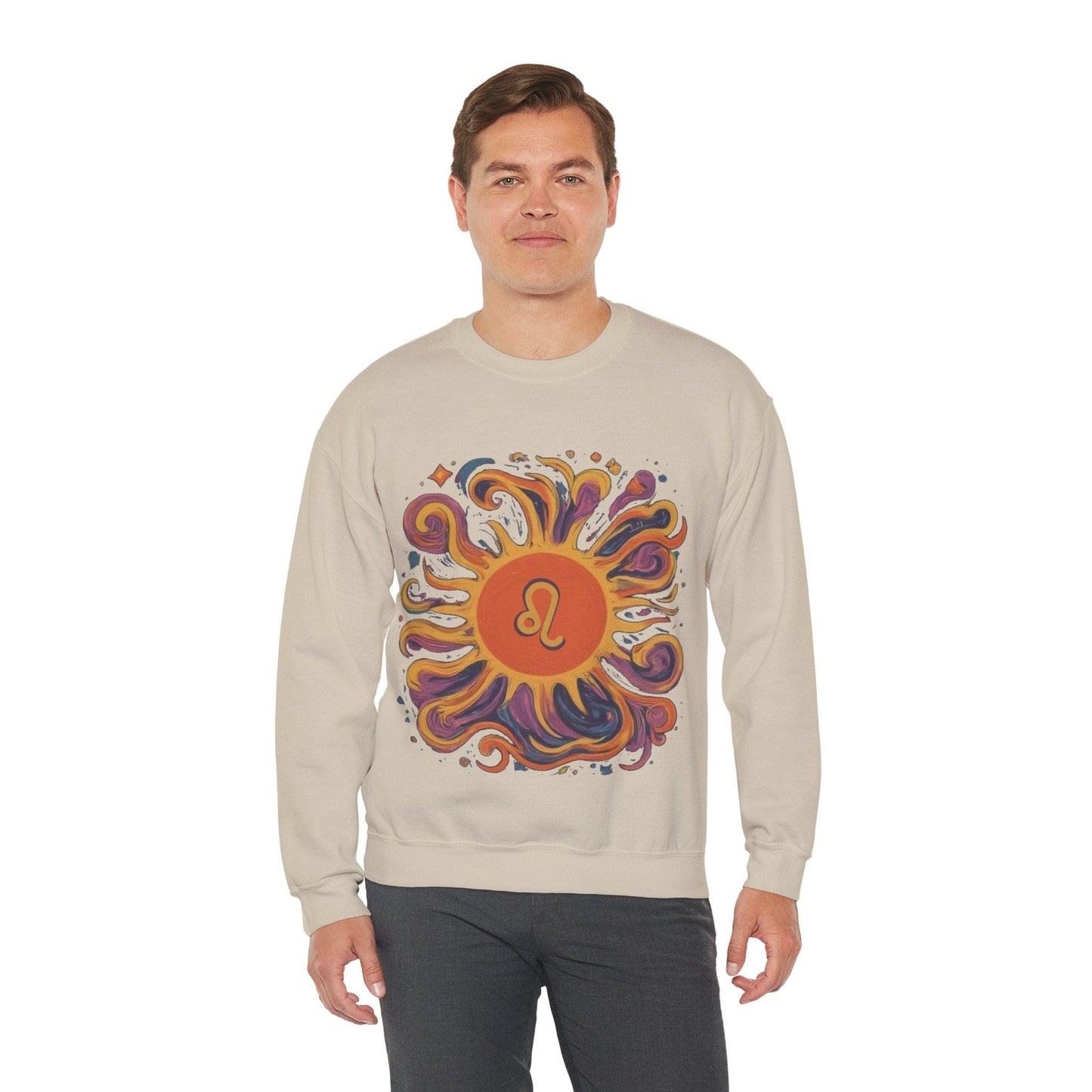 Sweatshirt Leo Majestic Sun Soft Sweater: Royal Warmth for the Lion's Heart