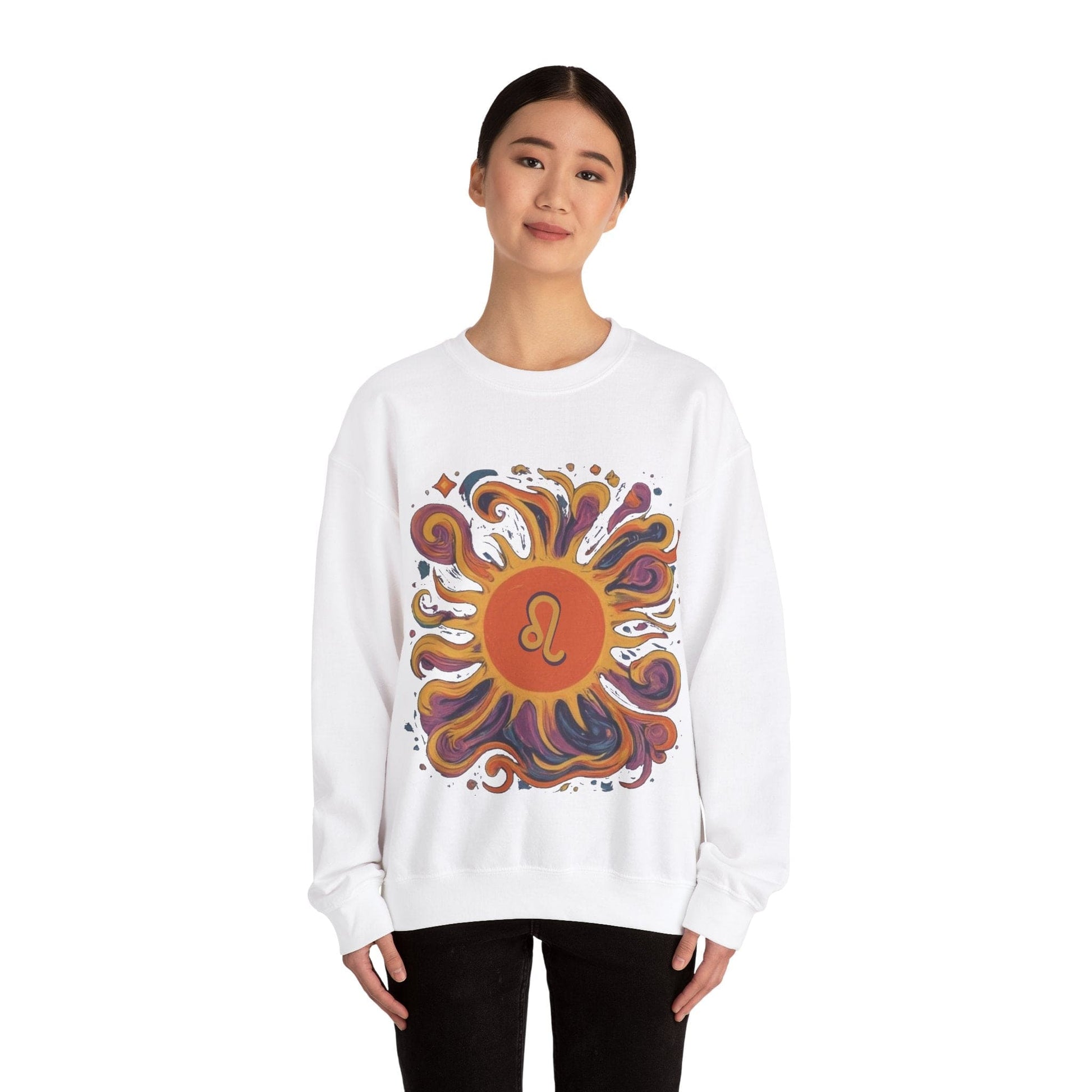 Sweatshirt Leo Majestic Sun Soft Sweater: Royal Warmth for the Lion's Heart