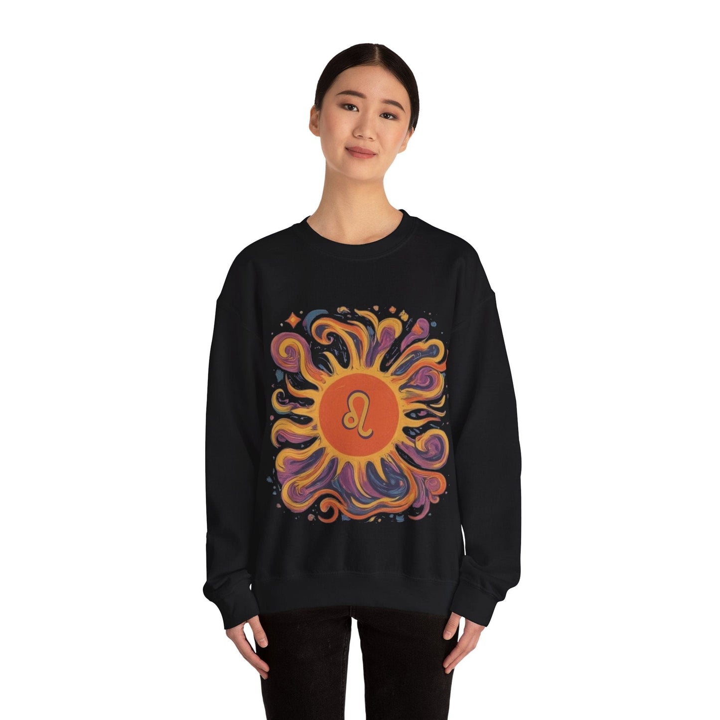 Sweatshirt Leo Majestic Sun Soft Sweater: Royal Warmth for the Lion's Heart