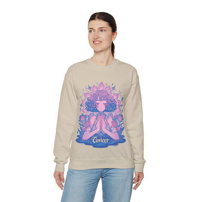 Sweatshirt Lunar Bloom Cancer Sweater: Embrace Tranquility