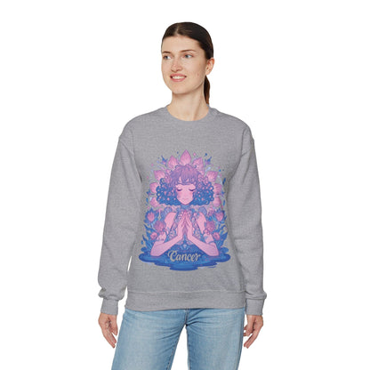 Sweatshirt Lunar Bloom Cancer Sweater: Embrace Tranquility