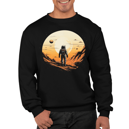 Sweatshirt Lunar Explorer: Astronaut on the Moon Crewneck Sweatshirt