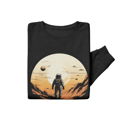 Sweatshirt Lunar Explorer: Astronaut on the Moon Crewneck Sweatshirt