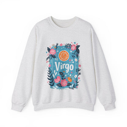 Sweatshirt M / Ash "Botanic Maiden" Virgo Sweater: Blooming Precision