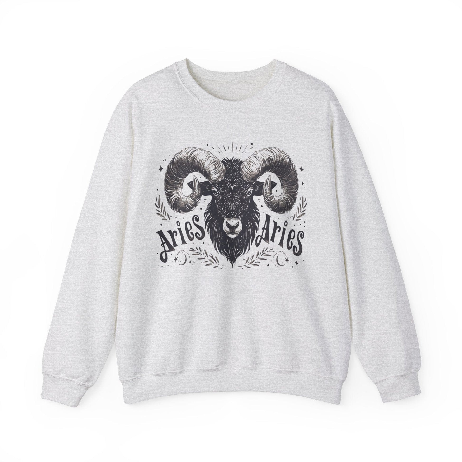 Sweatshirt M / Ash Cosmic Ram Aries Soft Sweater: Embrace Your Fire