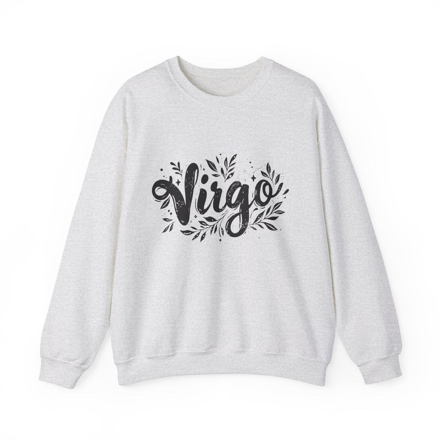 Sweatshirt M / Ash Ink Splattered Virtue Virgo Sweater: Creatively Crafted