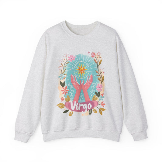 Sweatshirt M / Ash Virgo's Bloom Soft Sweater: Embrace Your Inner Garden