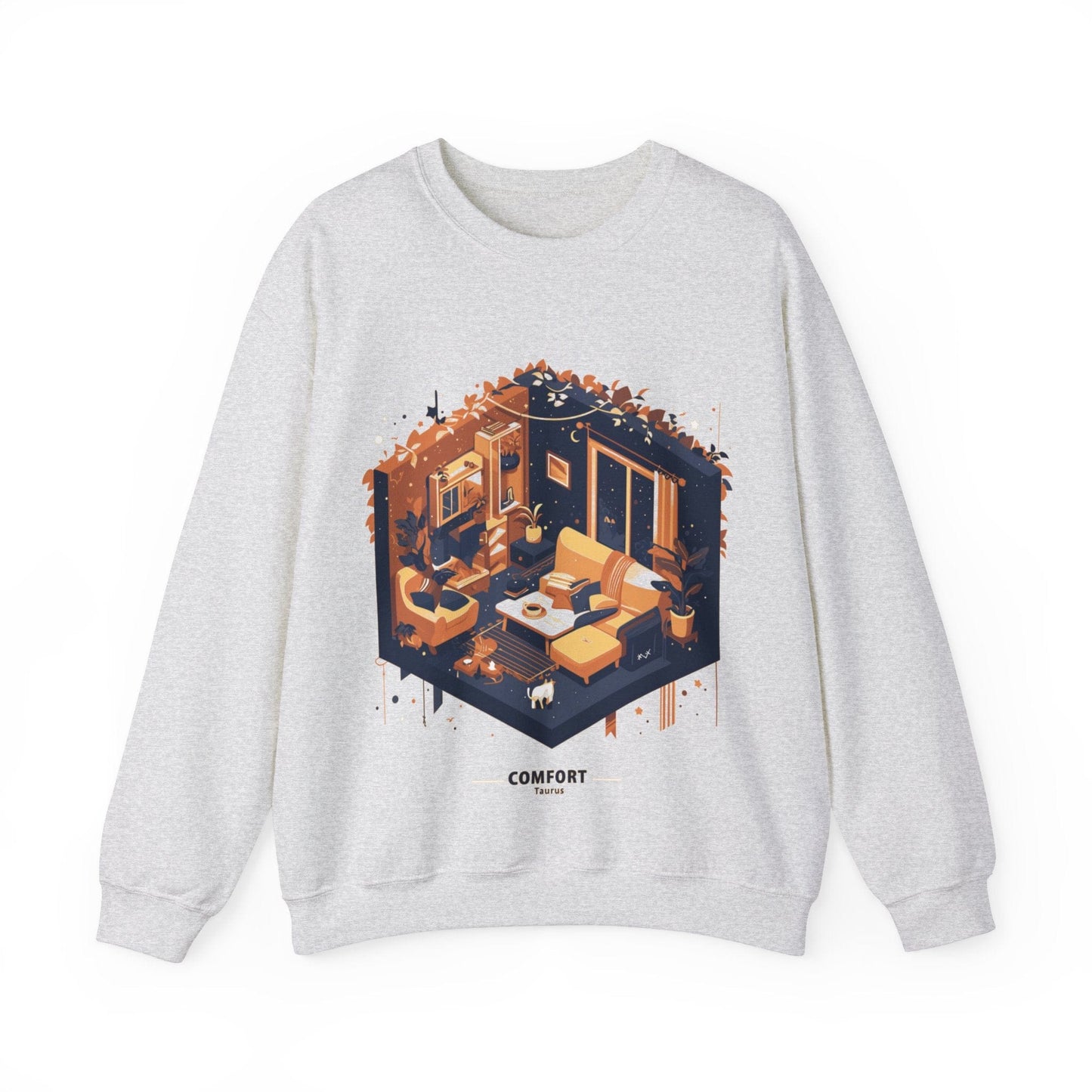 Sweatshirt S / Ash Comfort Seeking Taurus: Astrology Style Sweater