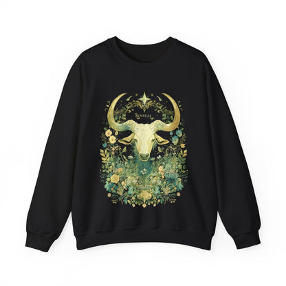 Sweatshirt S / Black Astrological Blossom: Taurus Garden Sweater