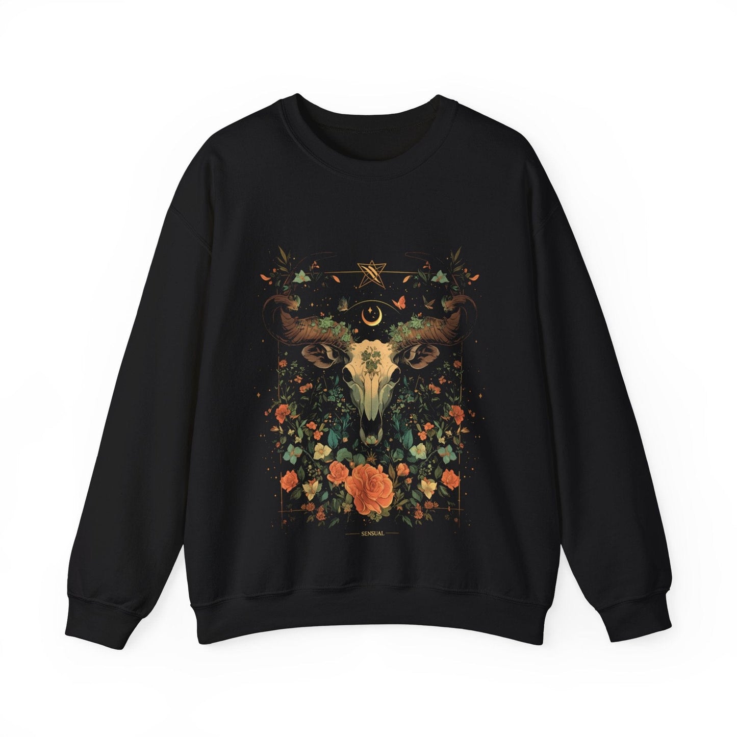 Sweatshirt S / Black Blossoming Taurus: The Astrological Garden Sweater