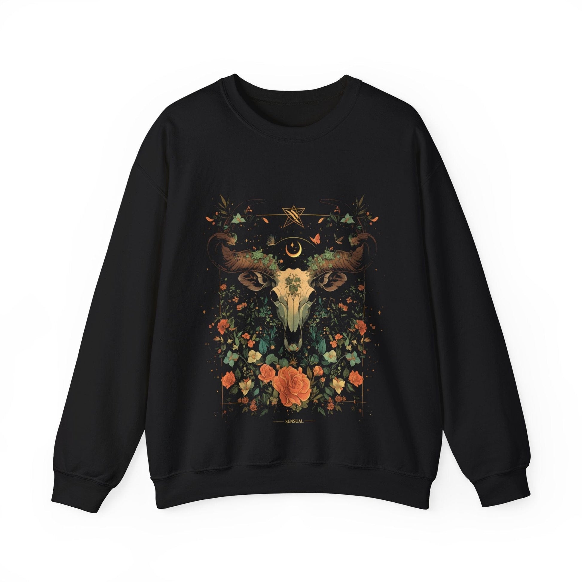 Sweatshirt S / Black Blossoming Taurus: The Astrological Garden Sweater