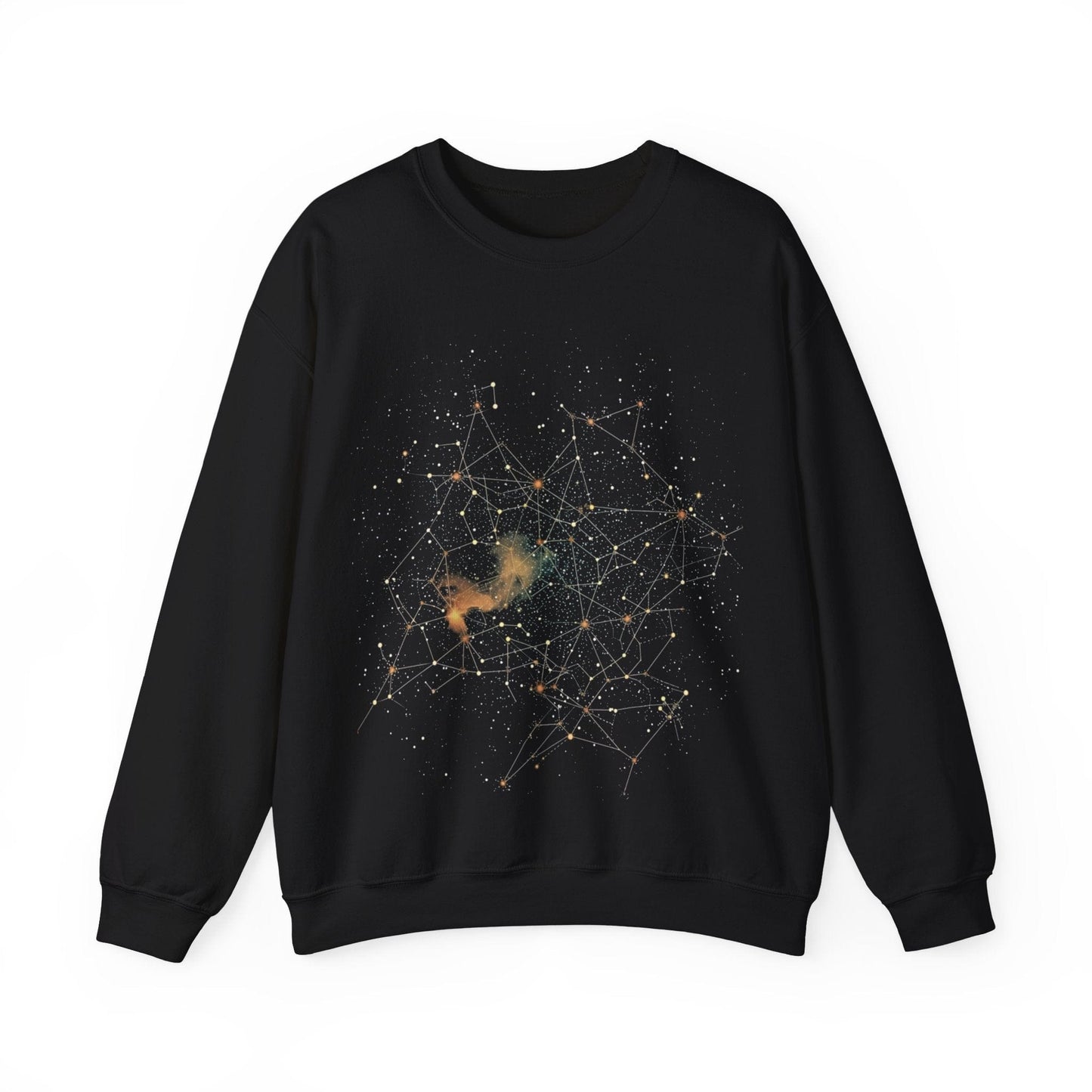 Sweatshirt S / Black Constellation Lines Sweater