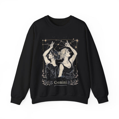 Sweatshirt S / Black Gemini Air Whisper Soft Sweater: Dual Shine for the Twin Sign