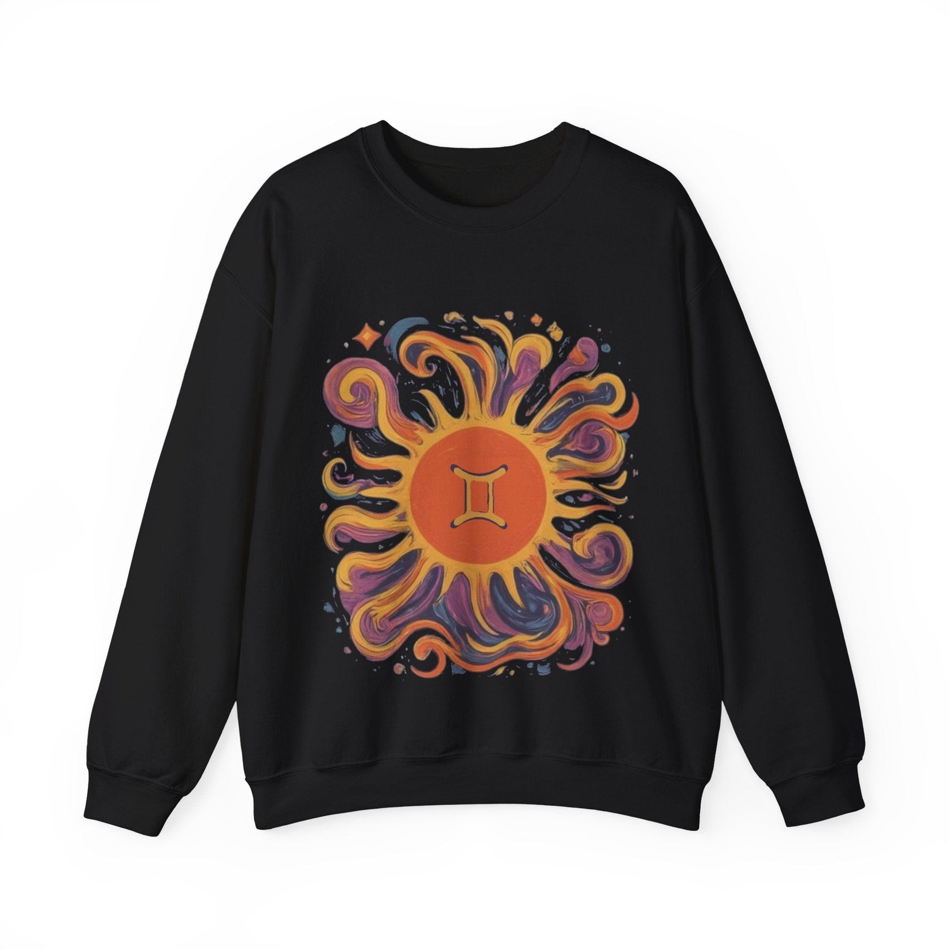 Sweatshirt S / Black Gemini Radiant Sun Soft Sweater: Dual Shine for the Twin Sign