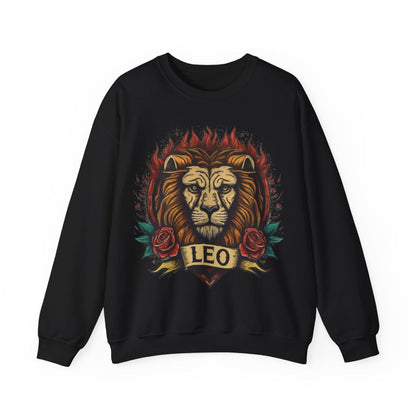 Sweatshirt S / Black Heart of the Leo Soft Crewneck Sweatshirt