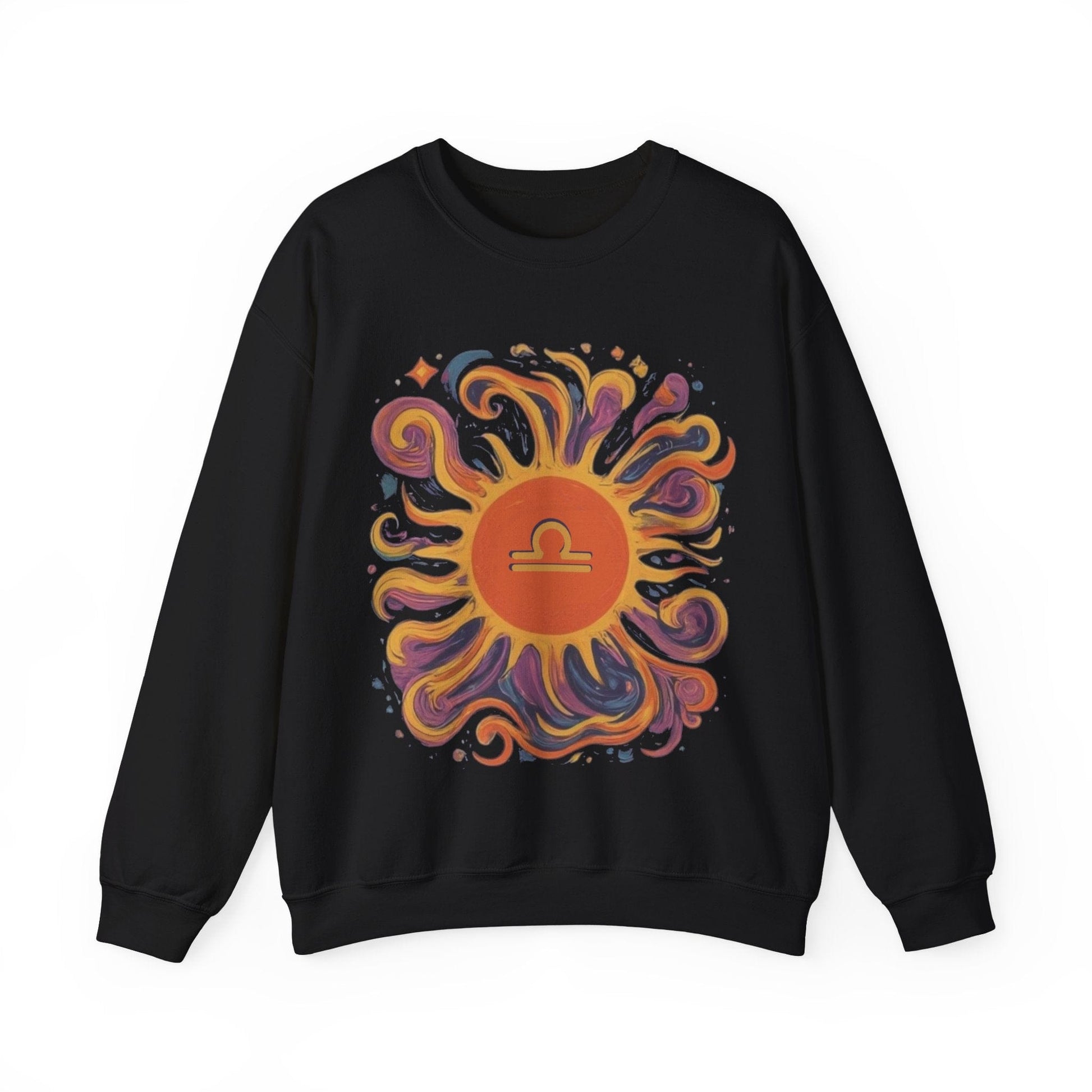 Sweatshirt S / Black Libra Solar Balance Soft Sweater: Equilibrium in Style