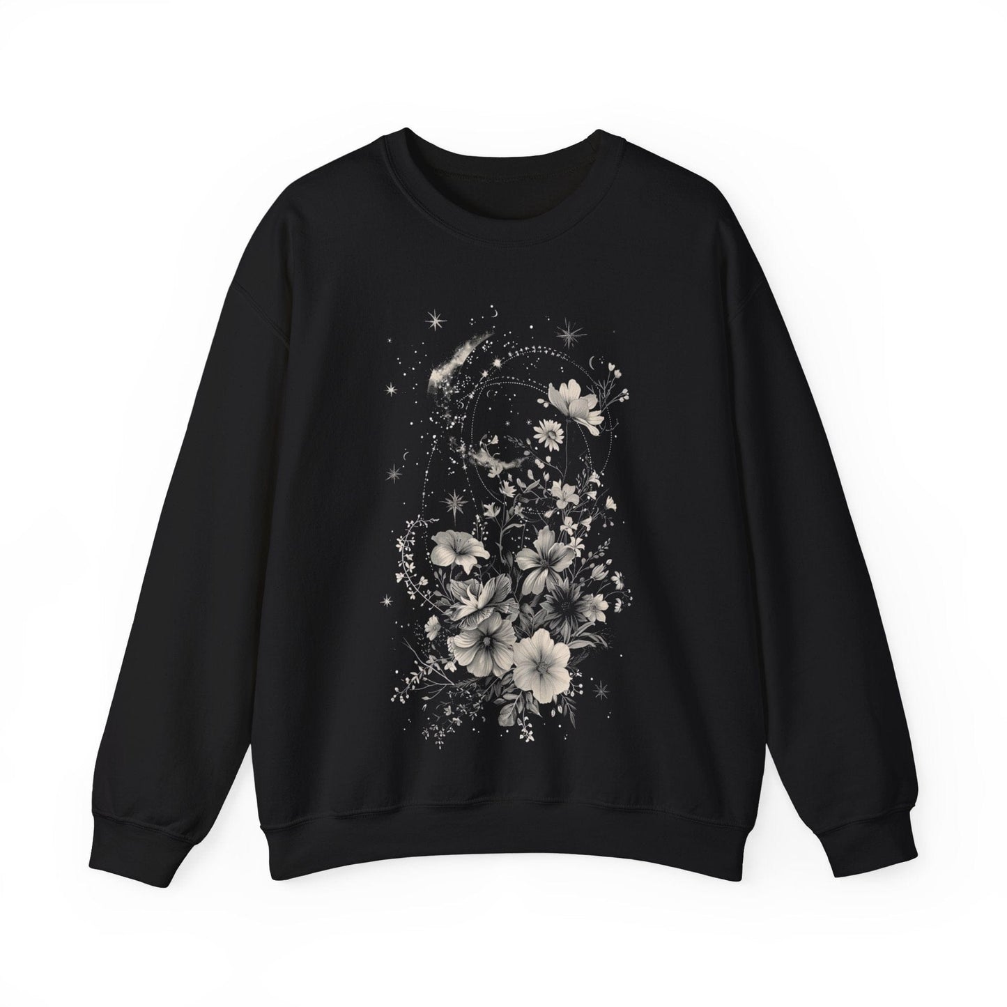 Sweatshirt S / Black Lunar Blossom Sweater