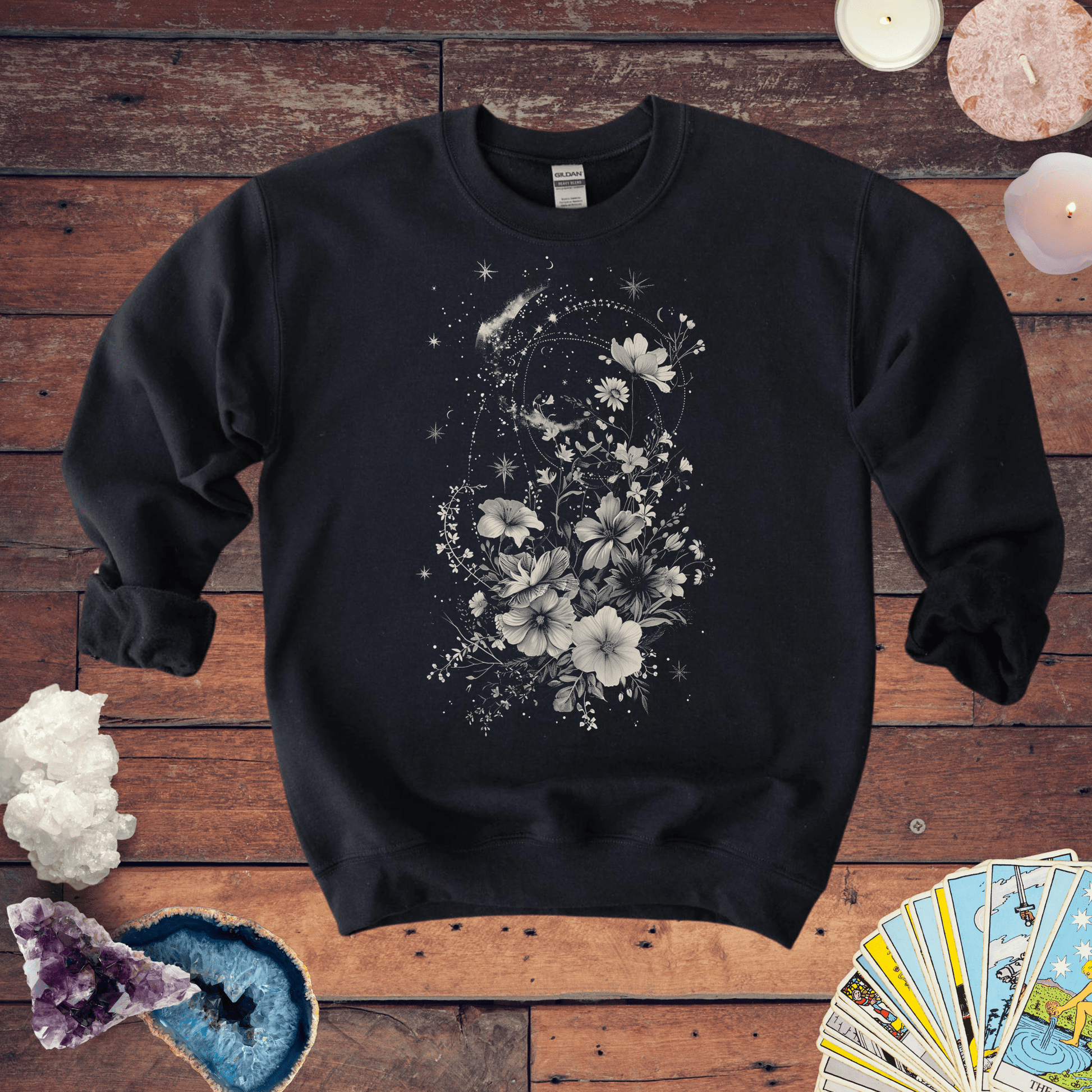 Sweatshirt S / Black Lunar Blossom Sweater