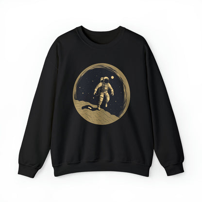 Sweatshirt S / Black Lunar Moon Explorer Crewneck Sweatshirt