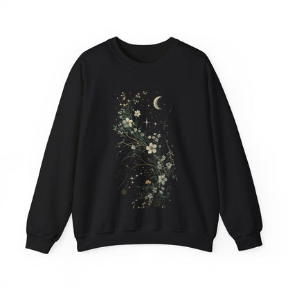 Sweatshirt S / Black Moonlit Petals Sweater