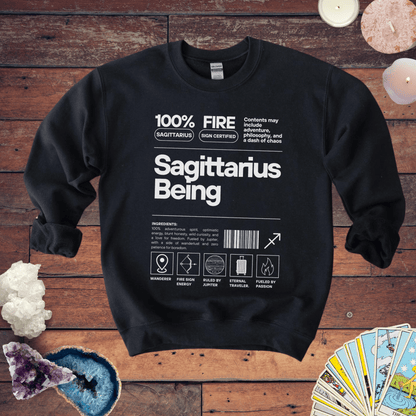 Sweatshirt S / Black Sagittarius Being Zodiac-Inspired Sweater