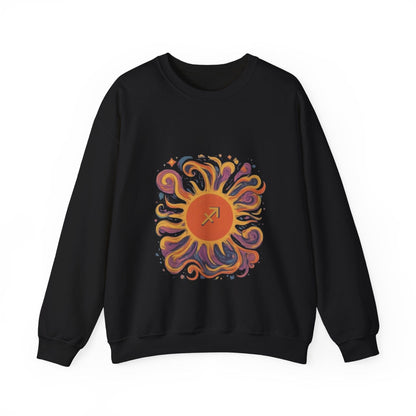 Sweatshirt S / Black Sagittarius Solar Quest Soft Sweater: Adventure in Comfort